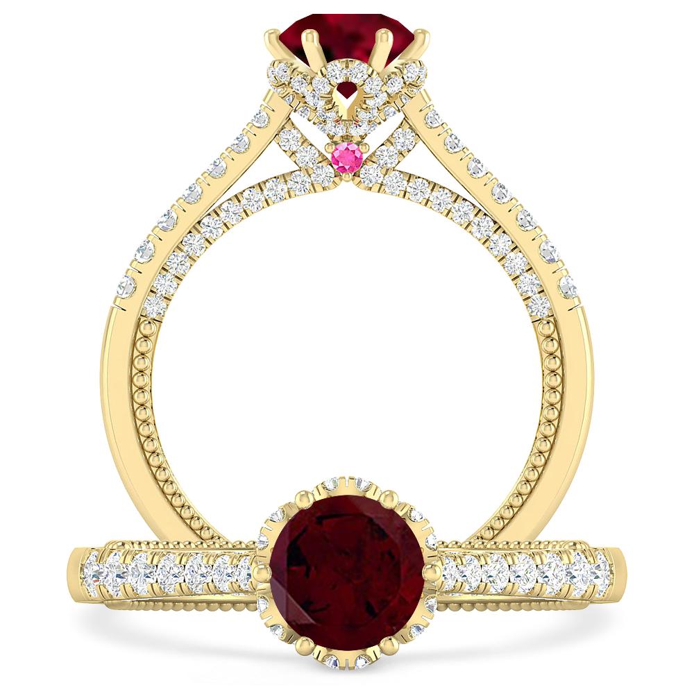 Yellow Gold - Garnet