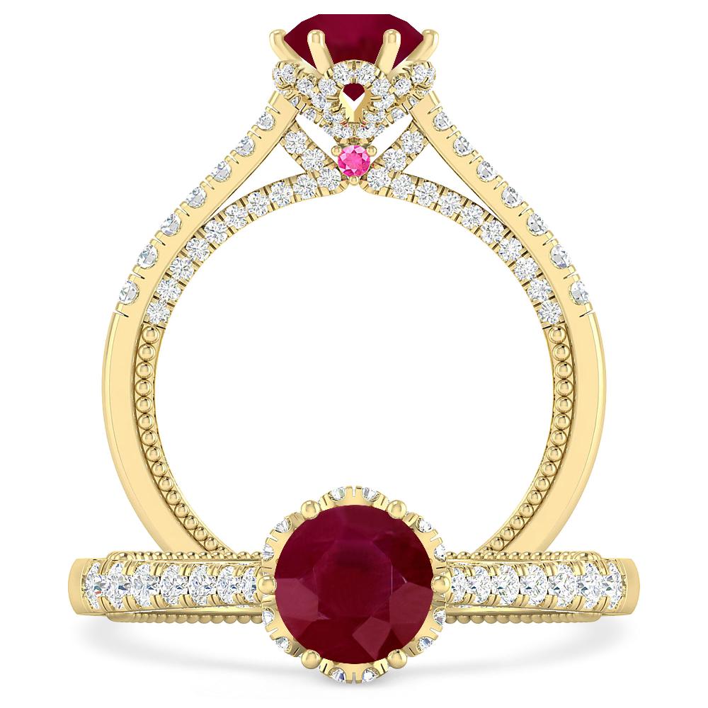 Yellow Gold - Ruby