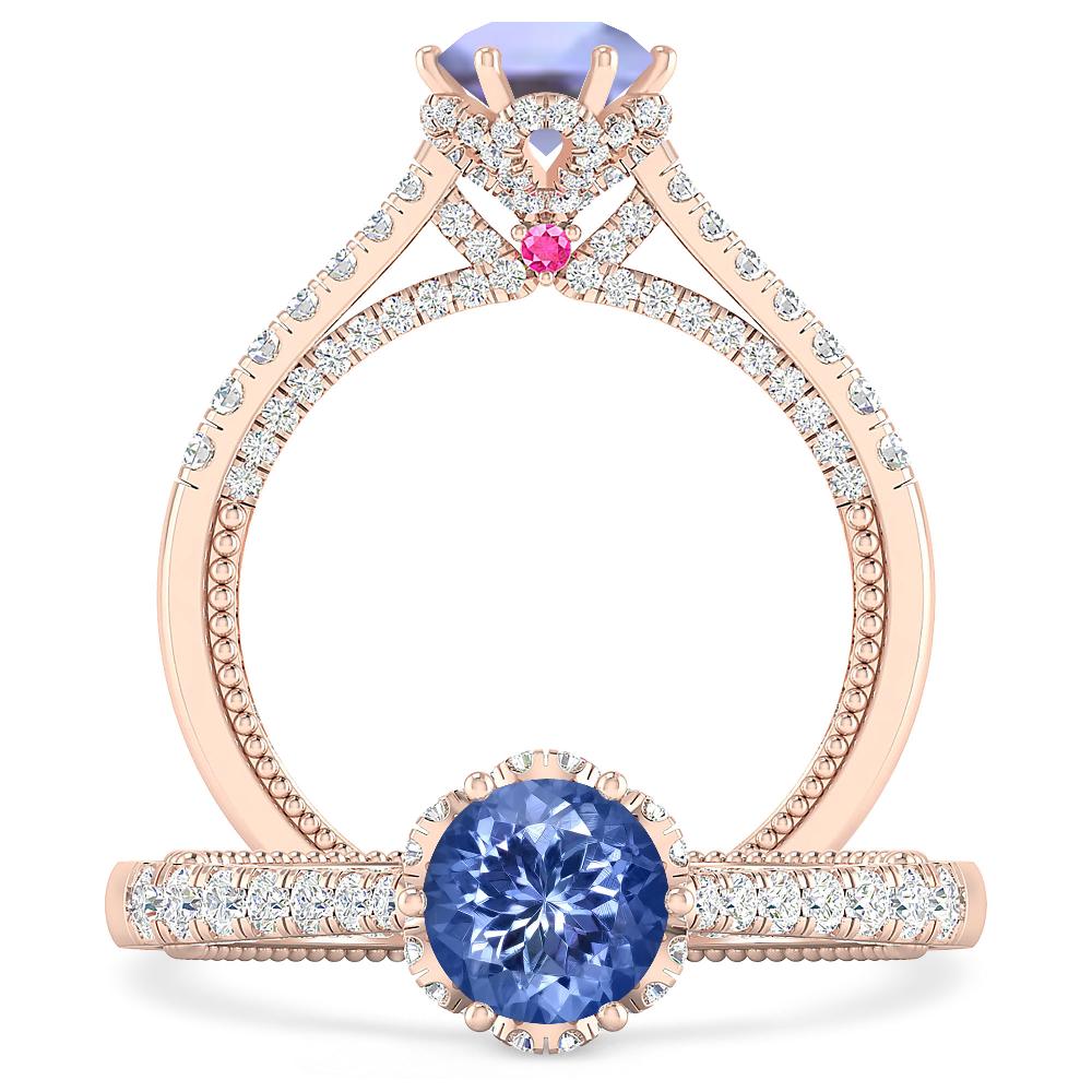 Rose Gold - Tanzanite