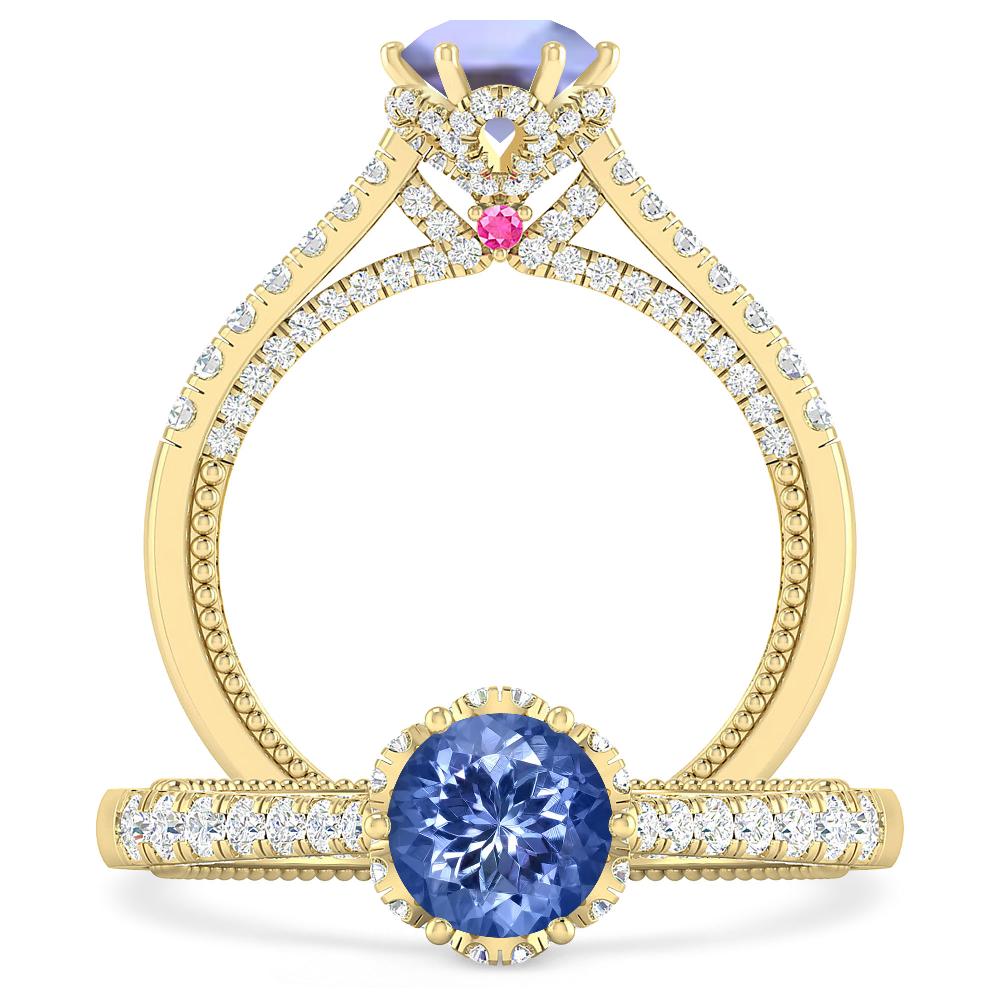 Yellow Gold - Tanzanite