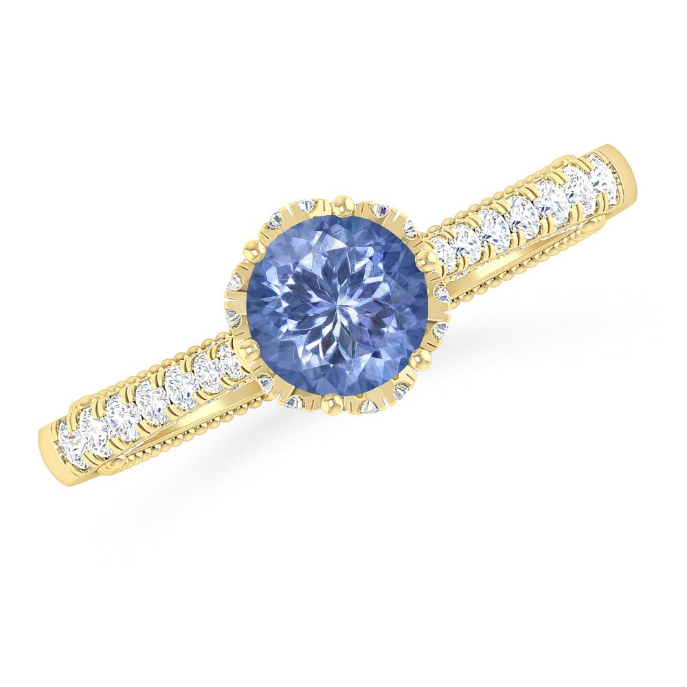 Yellow Gold - Tanzanite