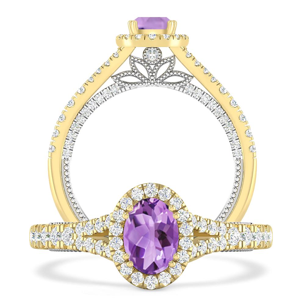 Yellow Gold - Amethyst