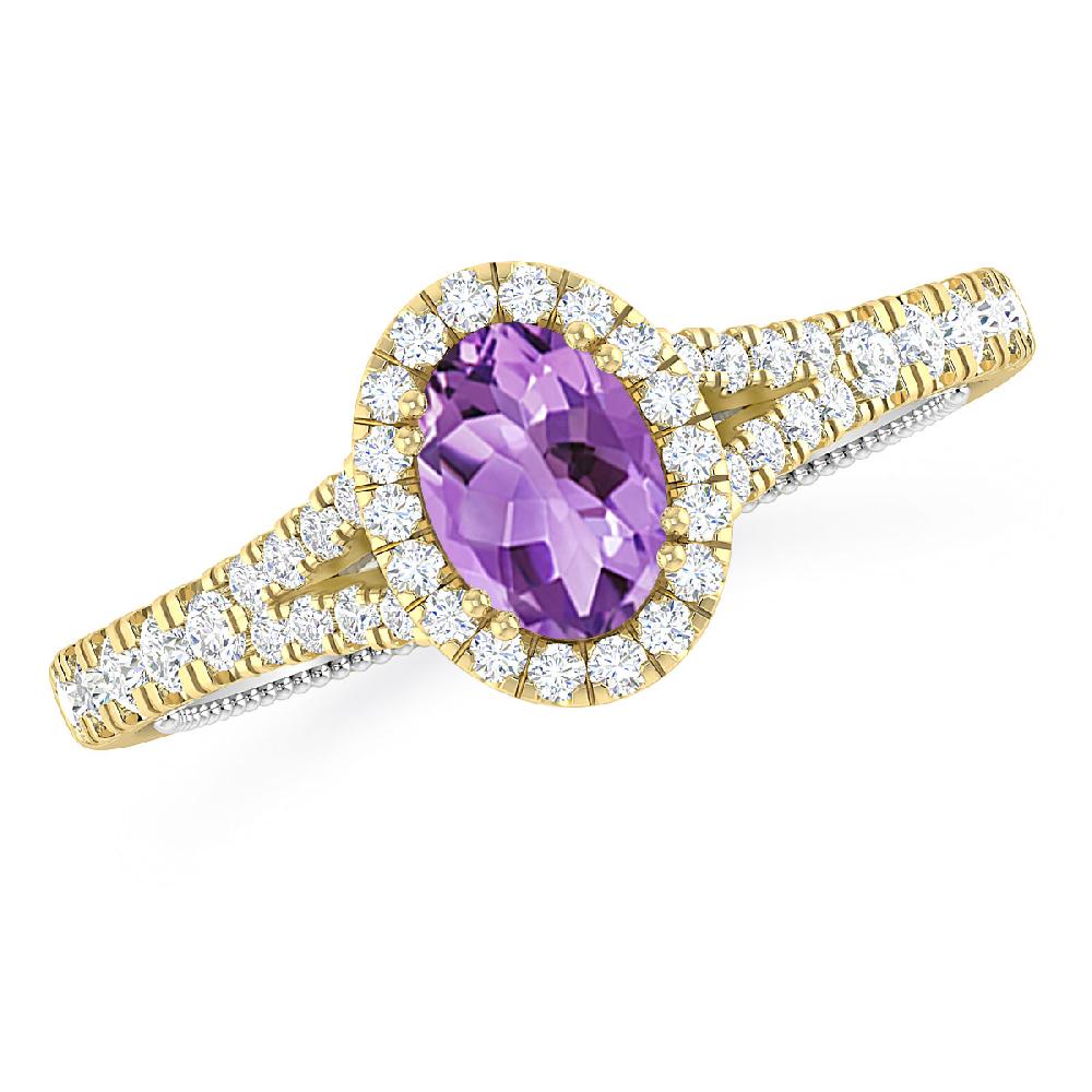 Yellow Gold - Amethyst