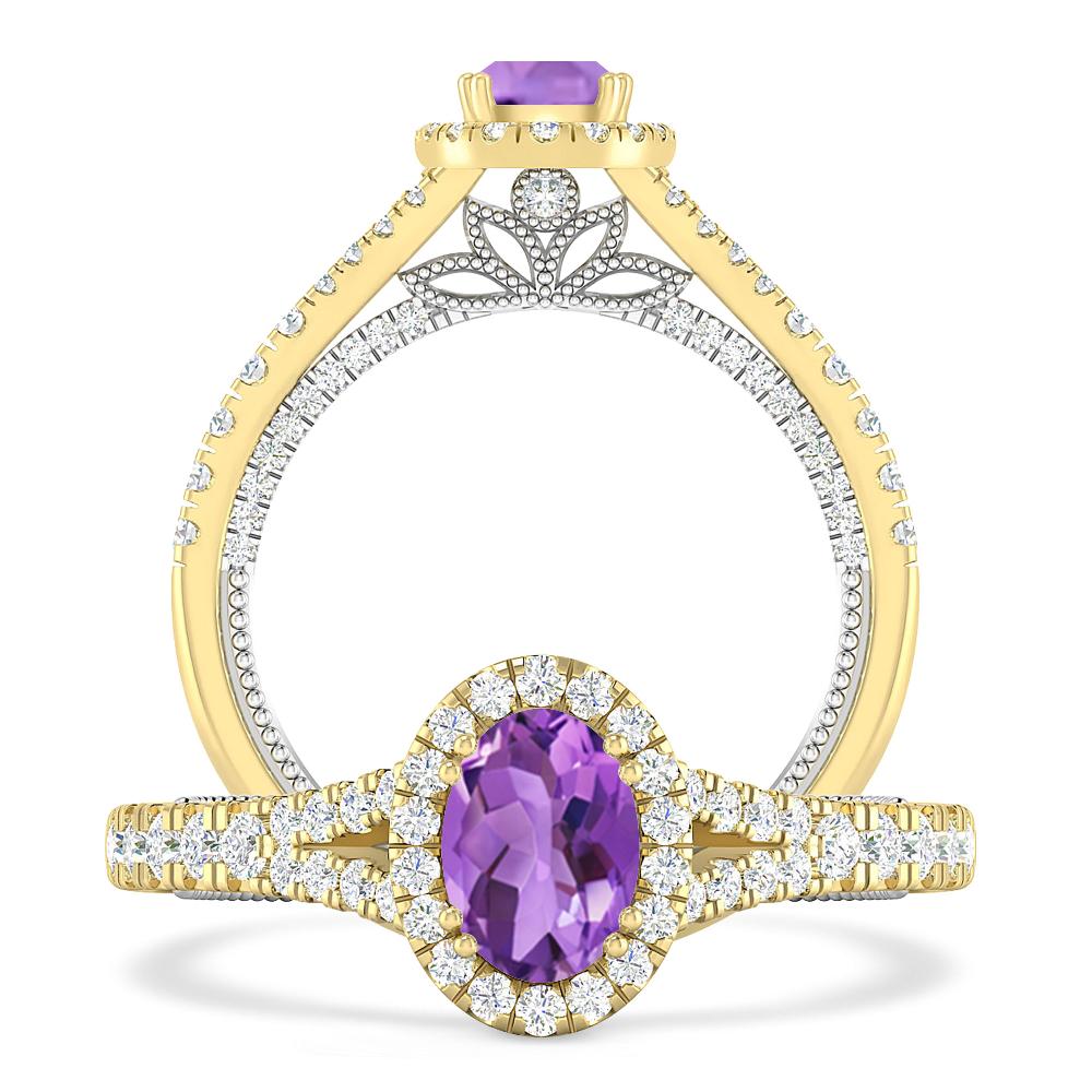 Yellow Gold - Amethyst