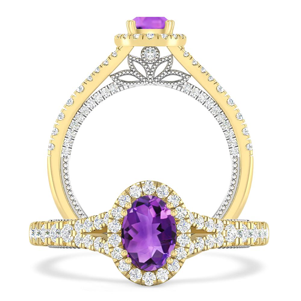 Yellow Gold - Amethyst