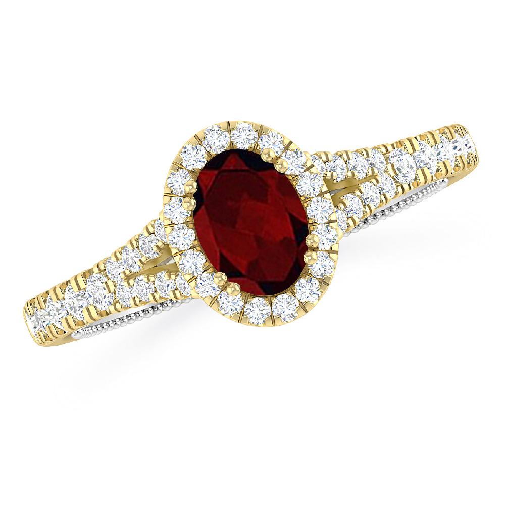 Yellow Gold - Garnet