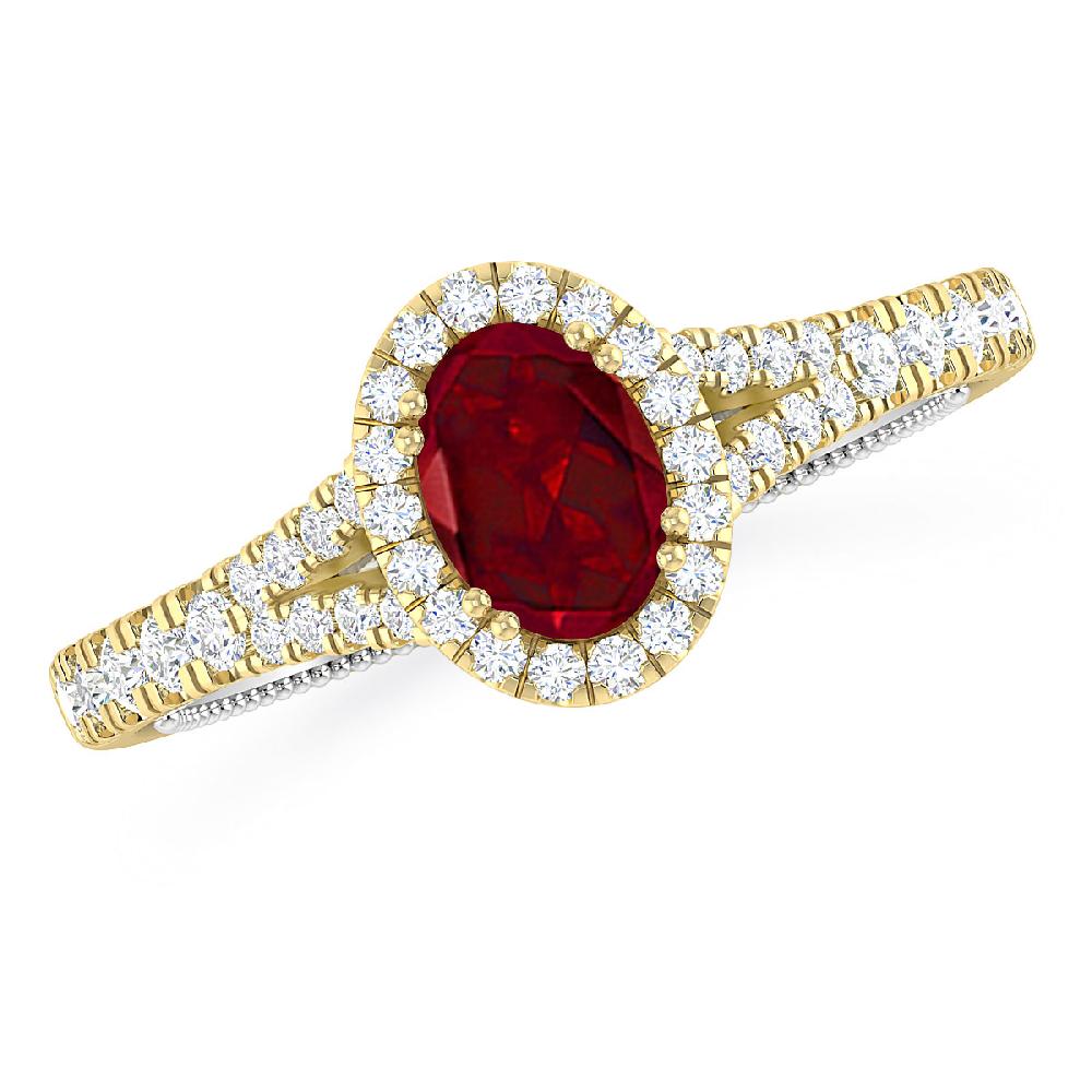 Yellow Gold - Garnet