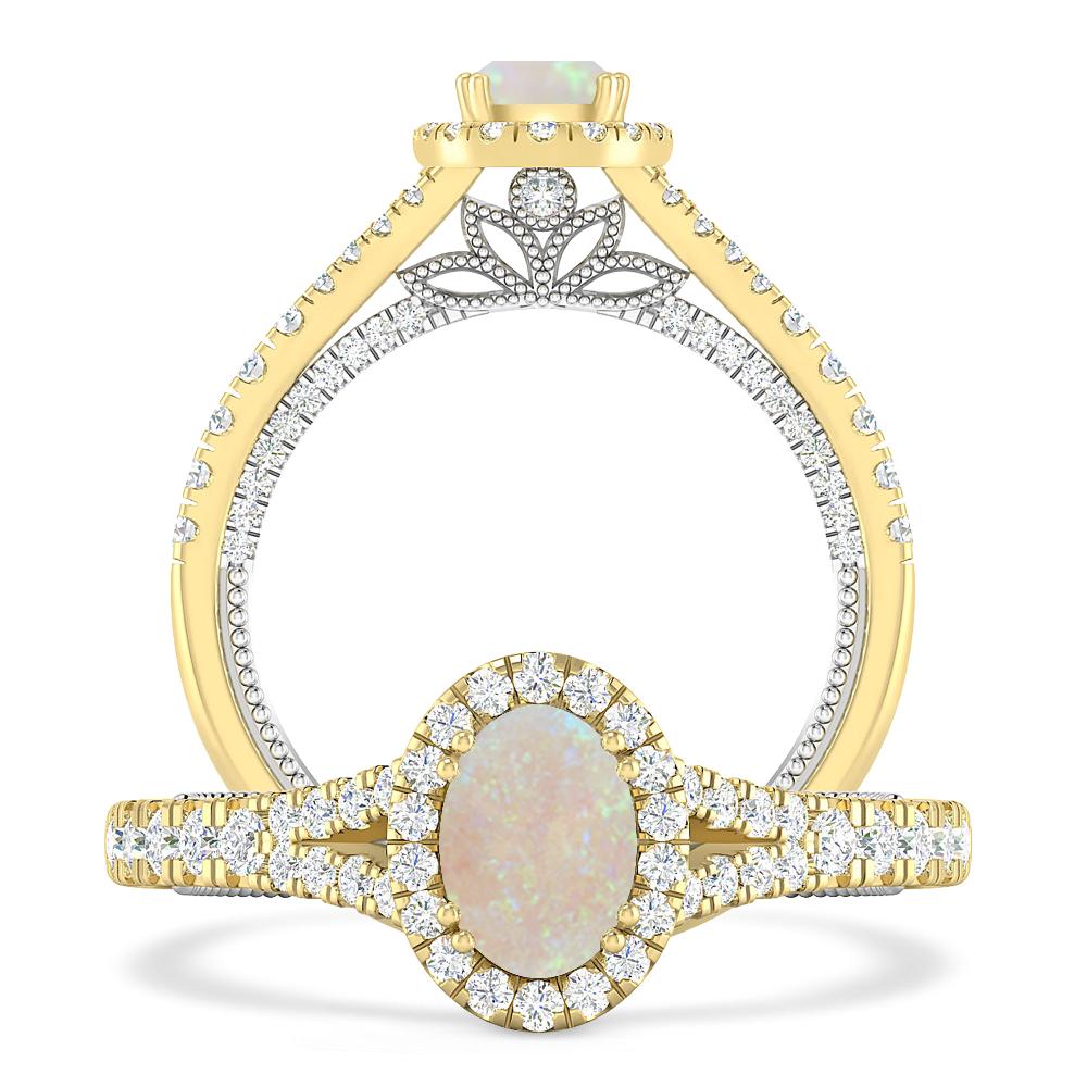 Yellow Gold - Opal