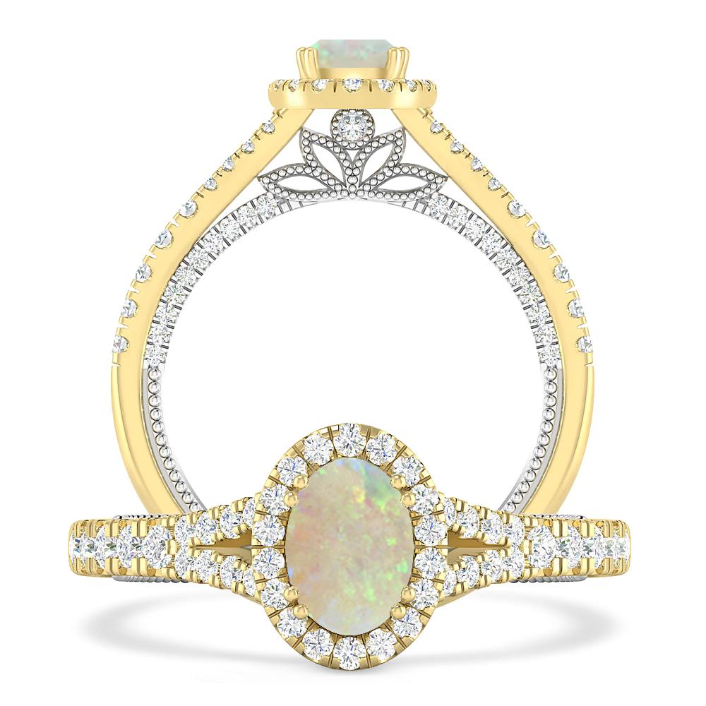 Yellow Gold - Opal