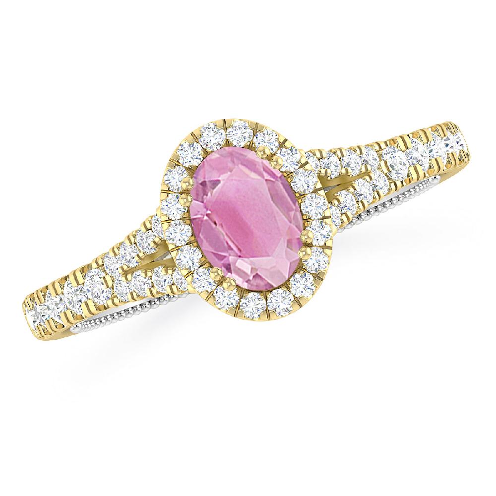 Yellow Gold - Pink Tourmaline