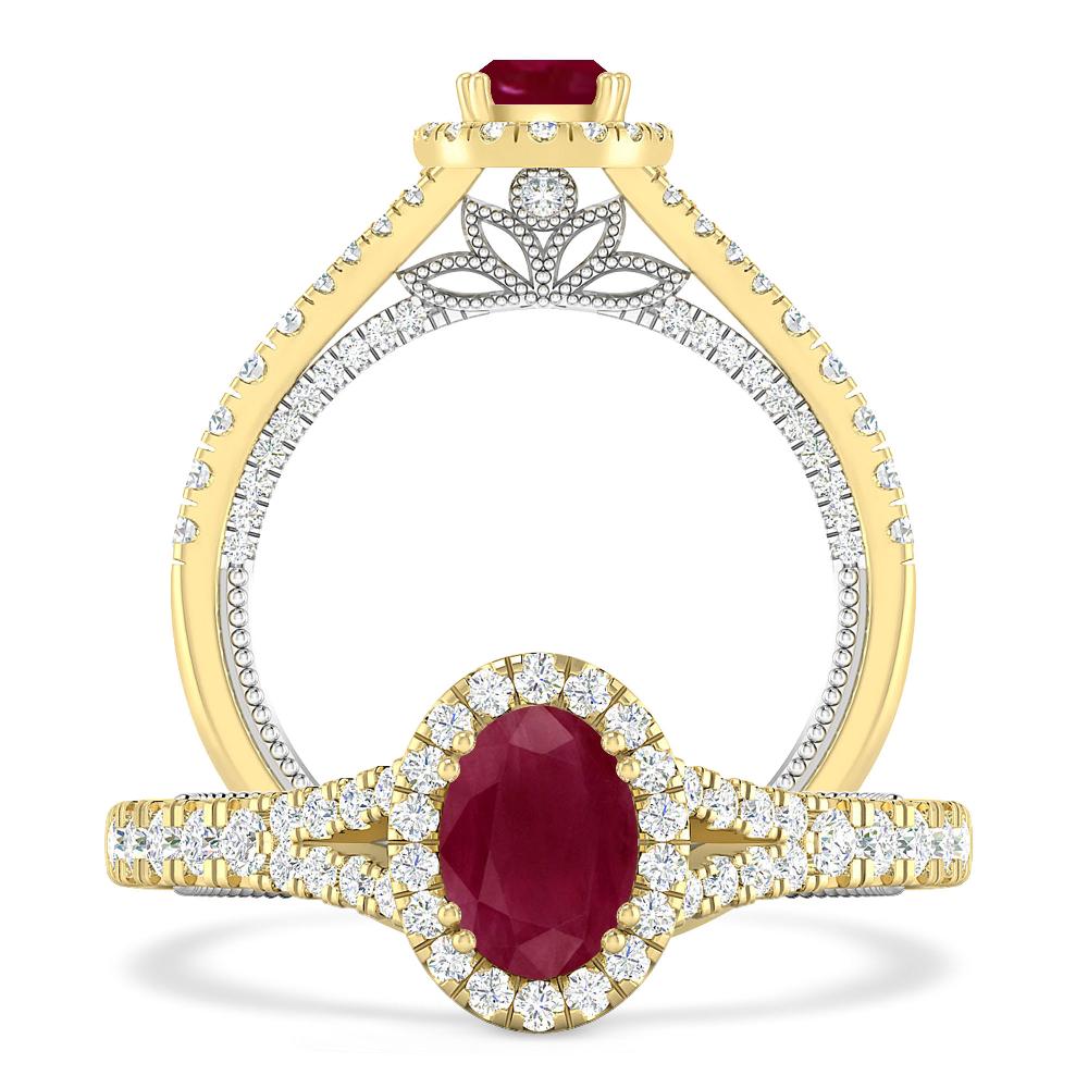 Yellow Gold - Ruby