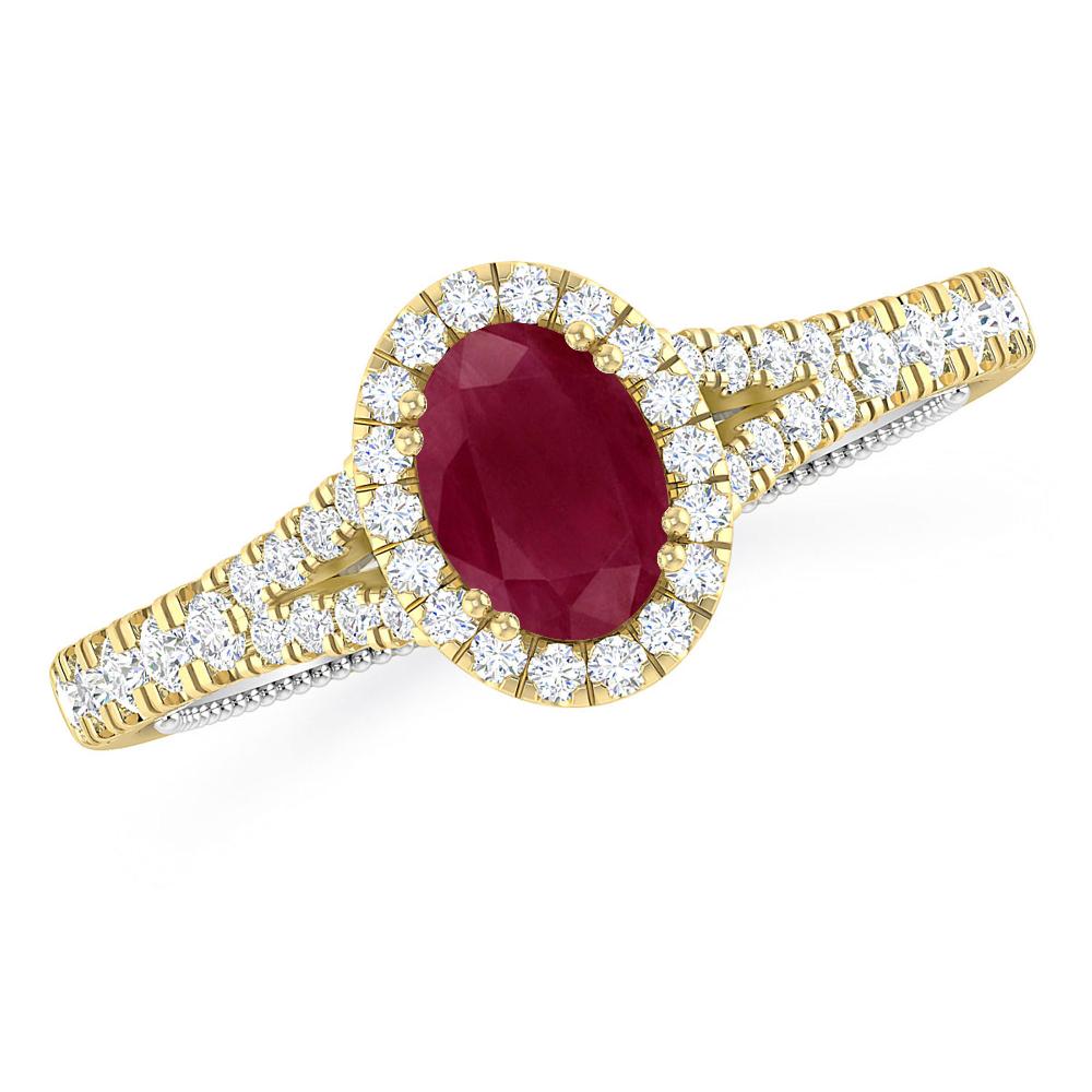 Yellow Gold - Ruby