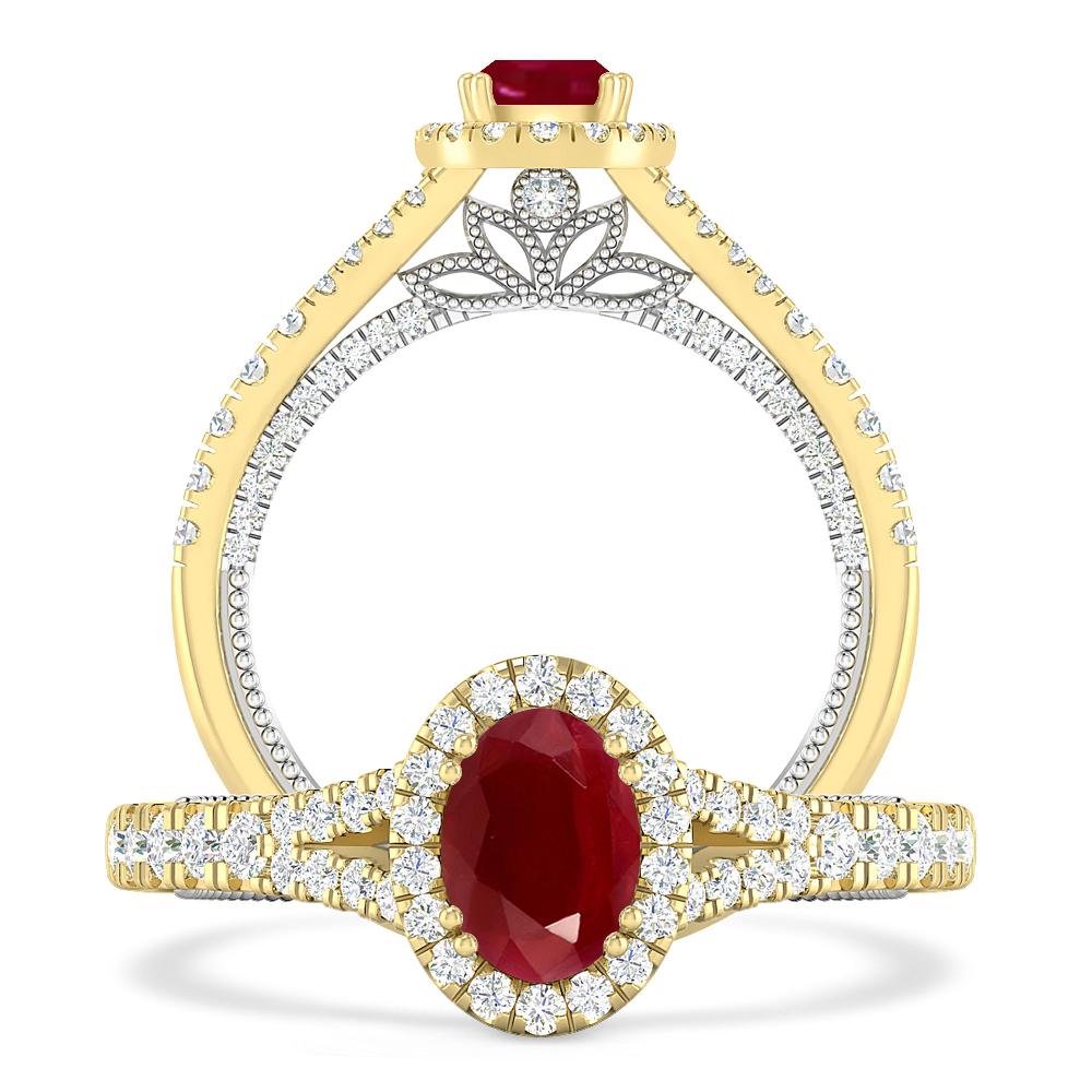 Yellow Gold - Ruby