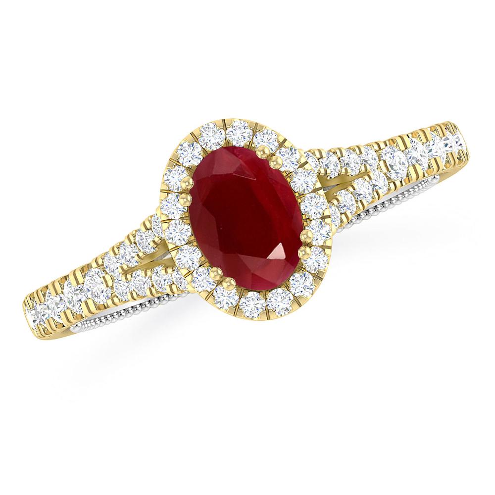 Yellow Gold - Ruby