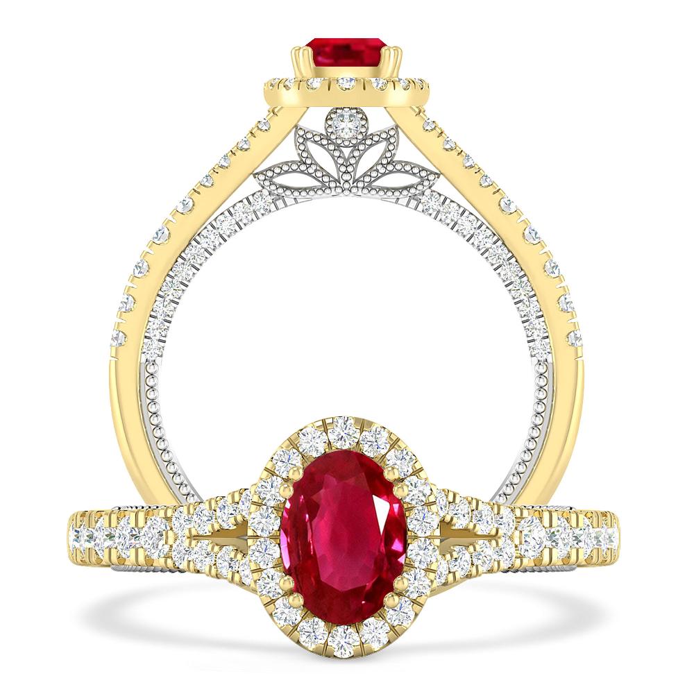 Yellow Gold - Ruby