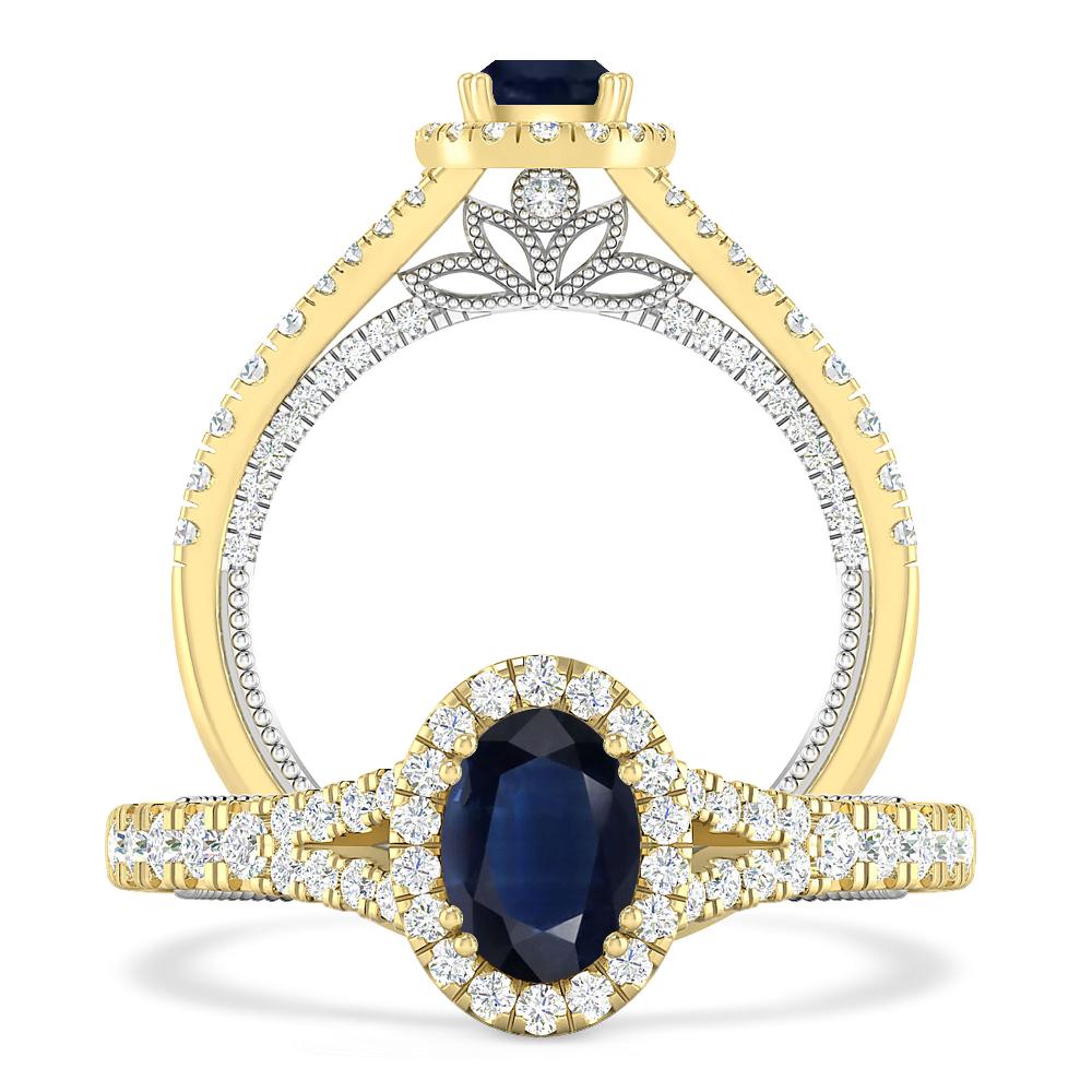 Yellow Gold - Sapphire