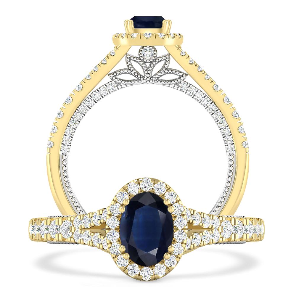Yellow Gold - Sapphire