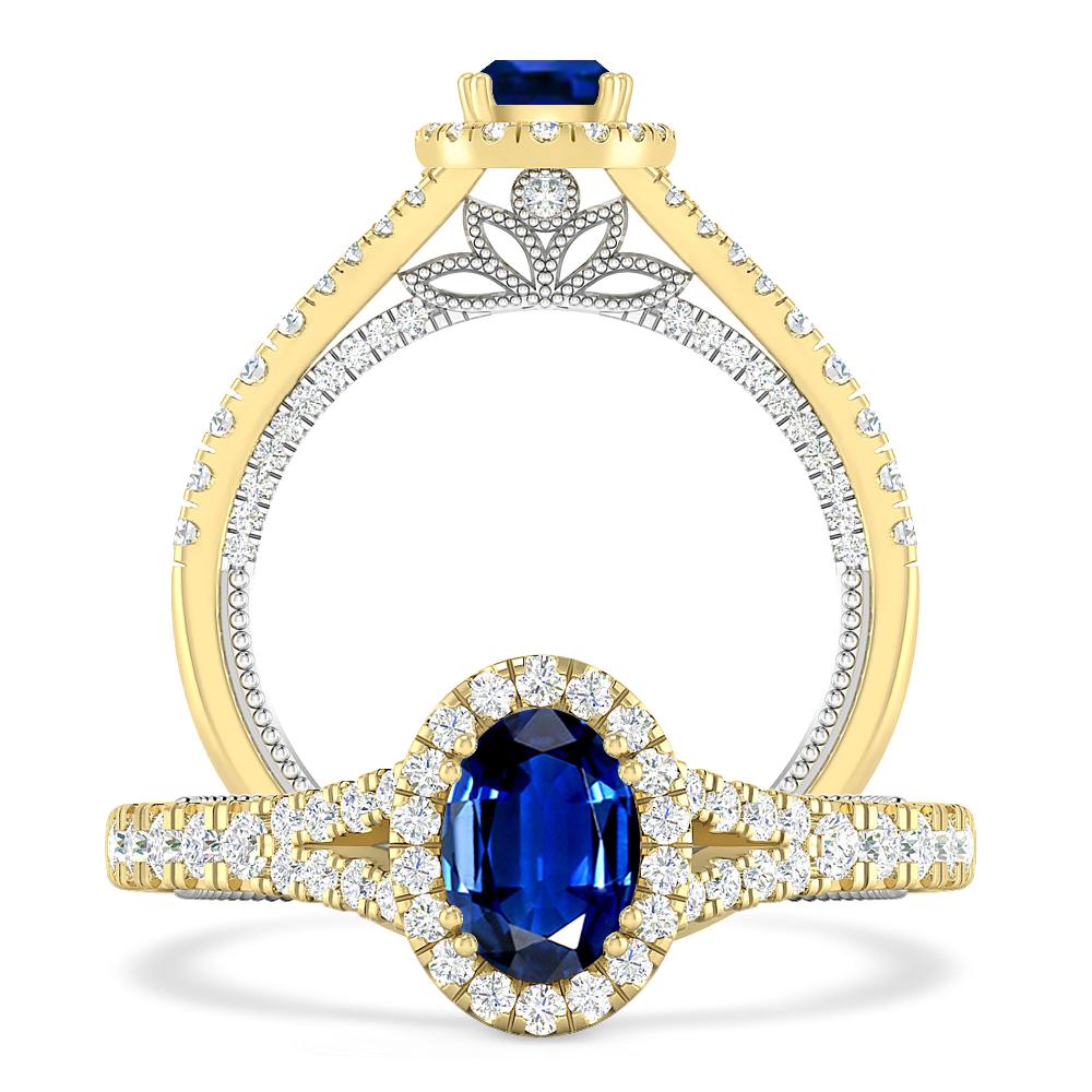 Yellow Gold - Sapphire