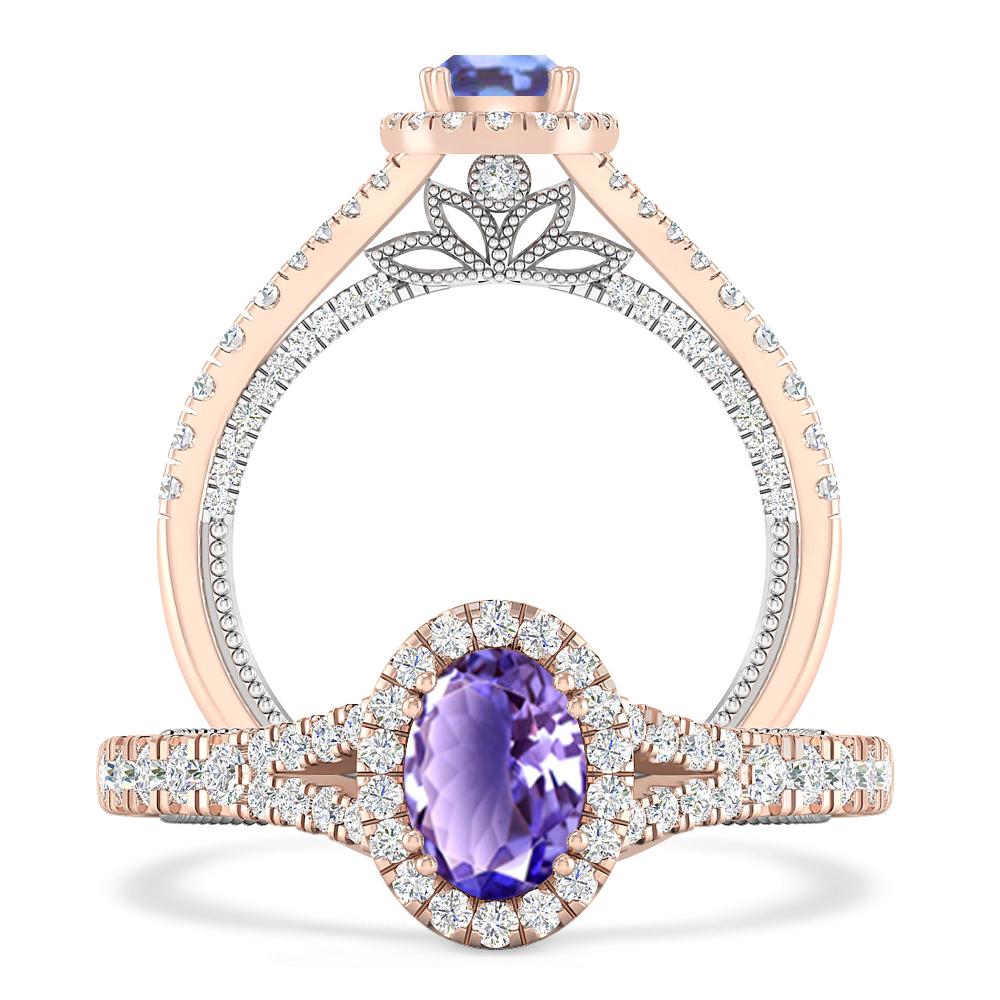 Rose Gold - Tanzanite