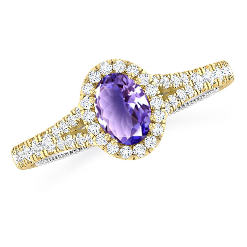 Yellow Gold - Tanzanite