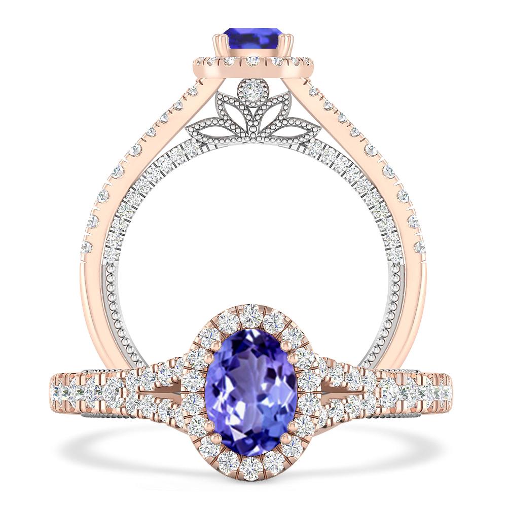 Rose Gold - Tanzanite