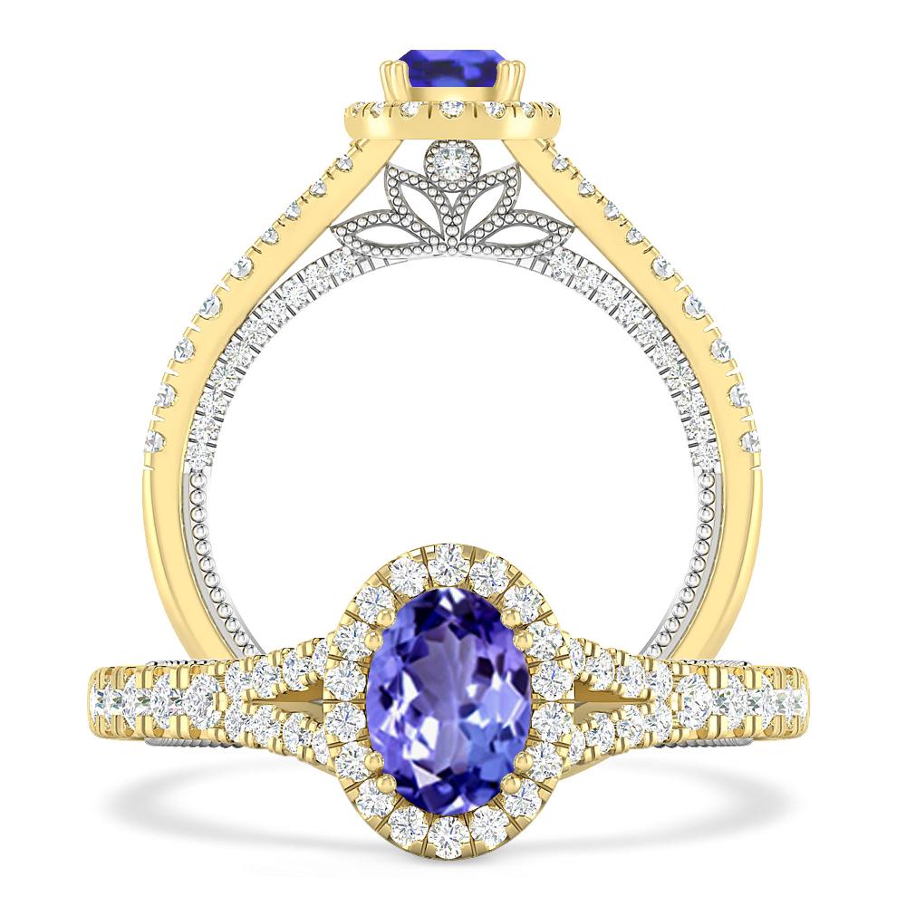 Yellow Gold - Tanzanite