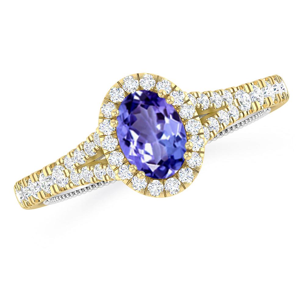 Yellow Gold - Tanzanite