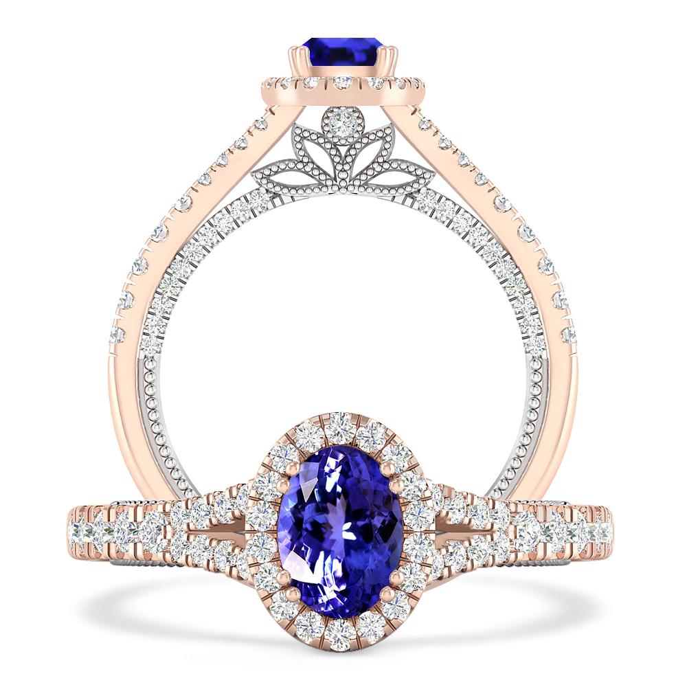 Rose Gold - Tanzanite