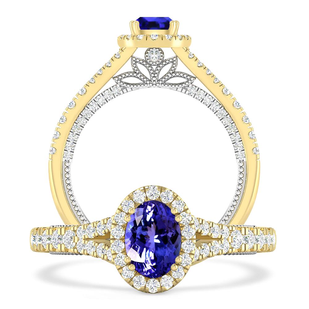Yellow Gold - Tanzanite
