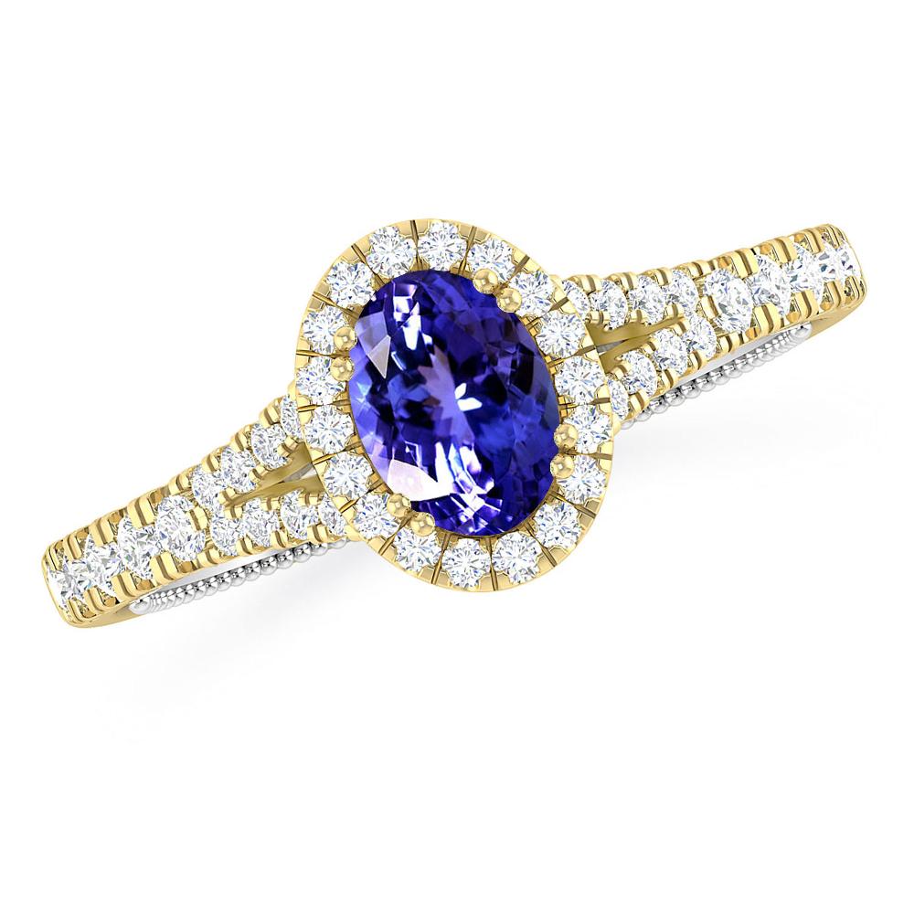 Yellow Gold - Tanzanite