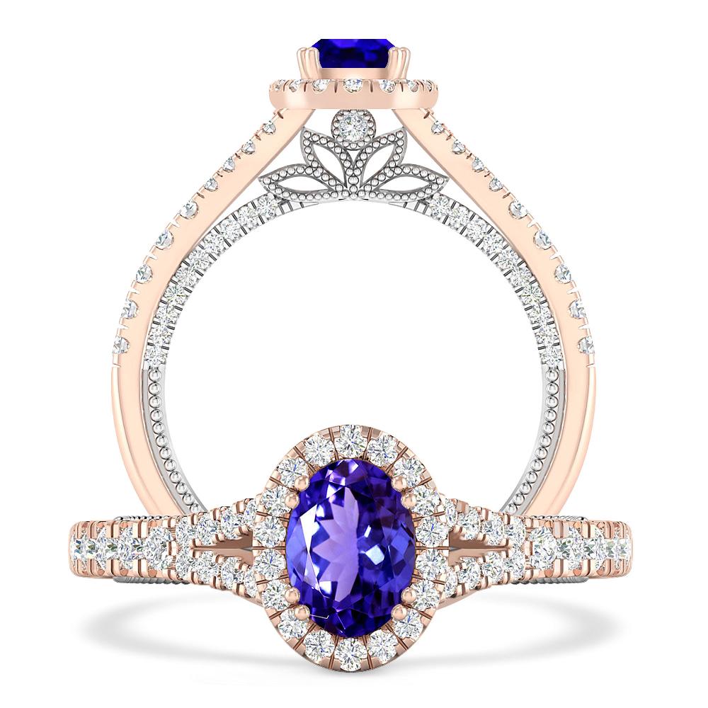 Rose Gold - Tanzanite