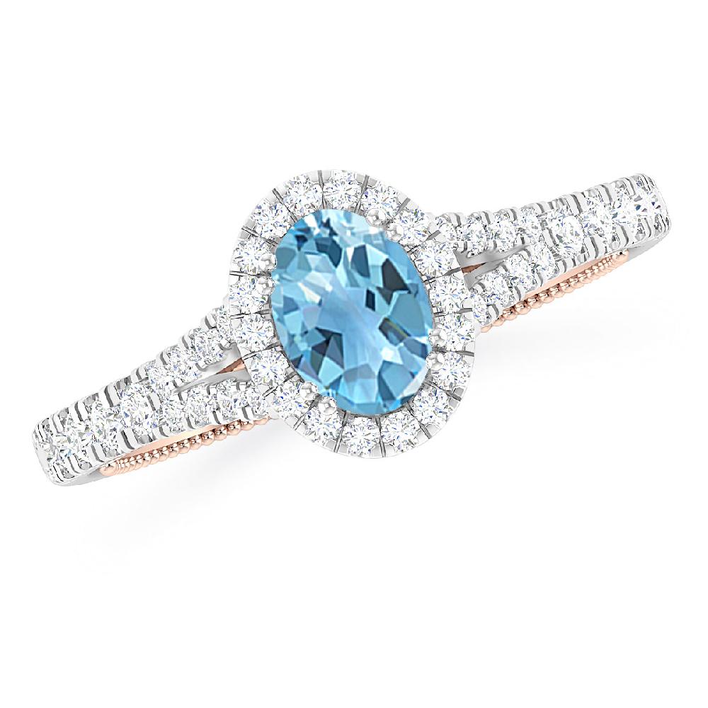 White Gold - Blue Topaz