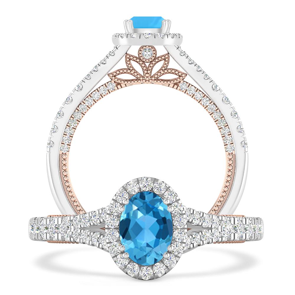 White Gold - Blue Topaz