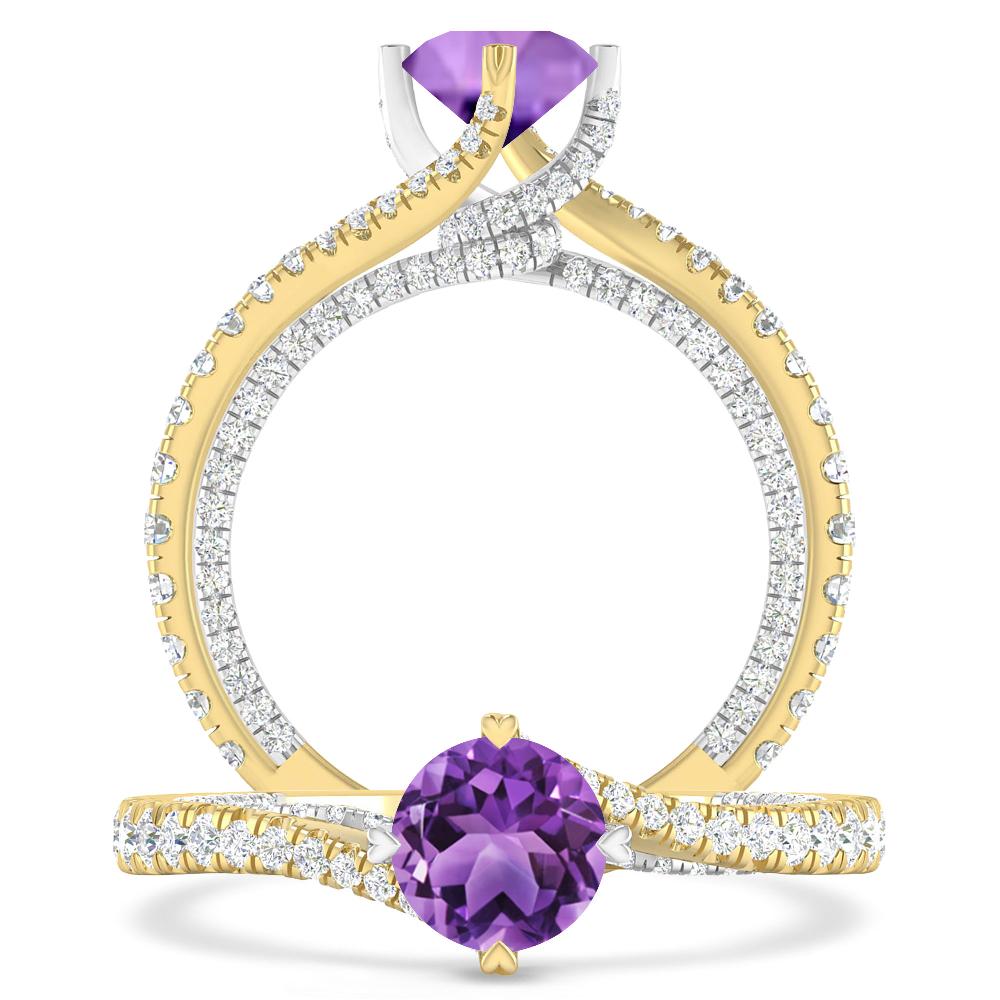 Yellow Gold - Amethyst