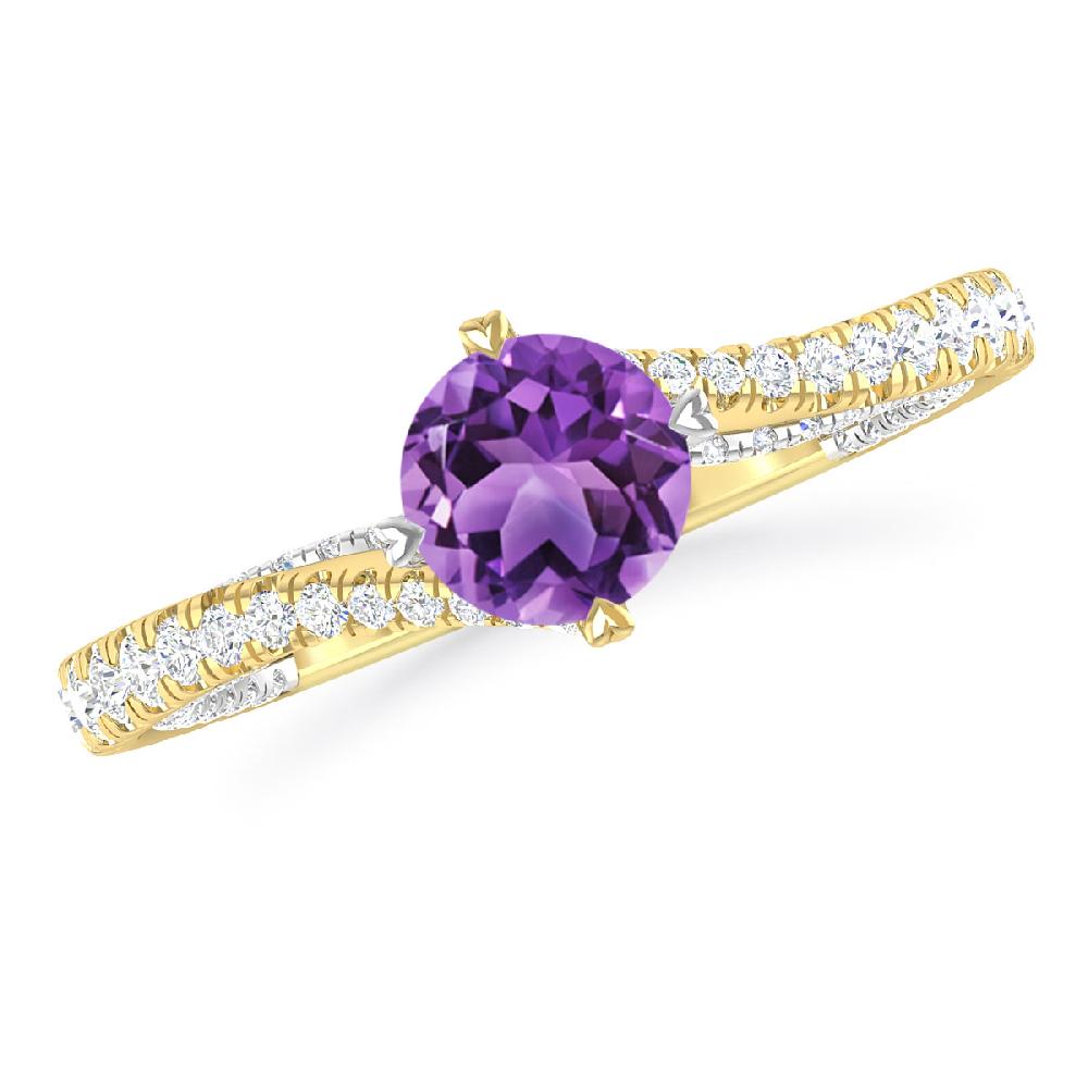 Yellow Gold - Amethyst