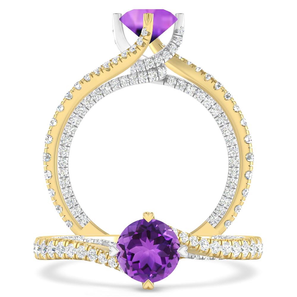 Yellow Gold - Amethyst