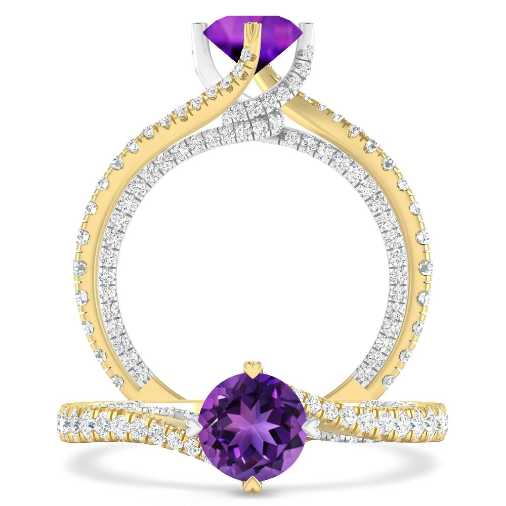 Yellow Gold - Amethyst