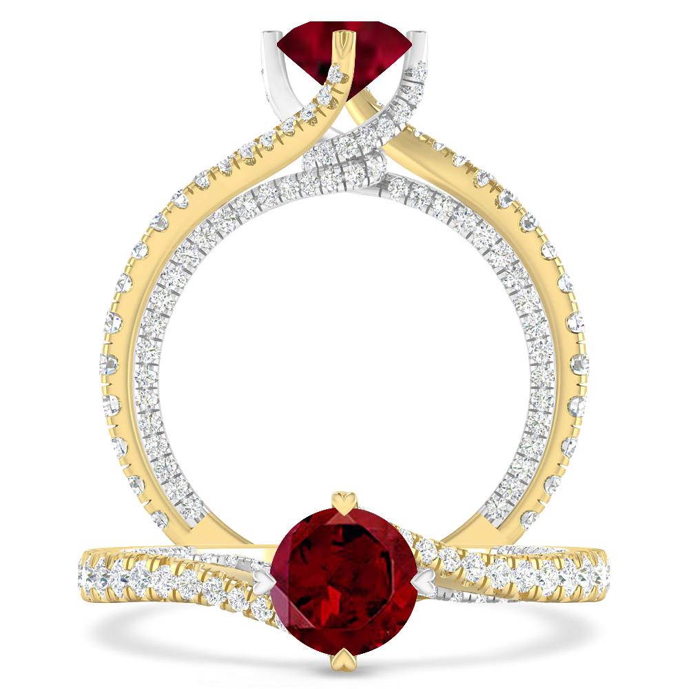 Yellow Gold - Garnet