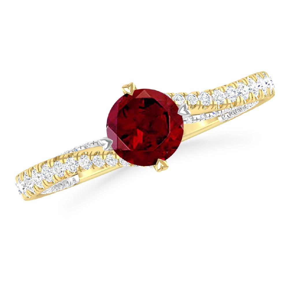 Yellow Gold - Garnet