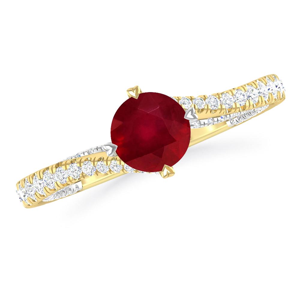 Yellow Gold - Ruby