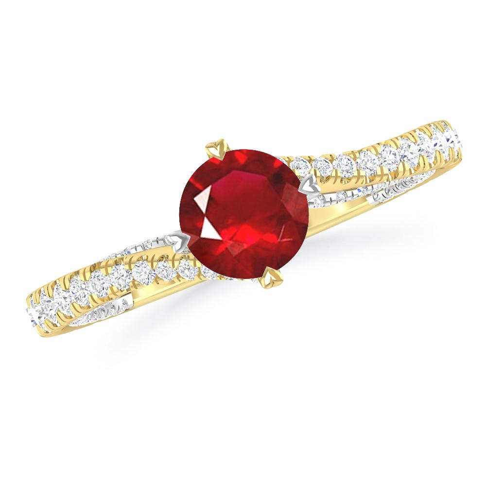 Yellow Gold - Ruby