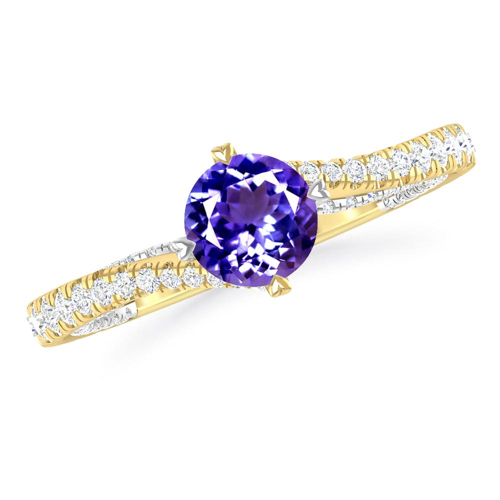 Yellow Gold - Tanzanite