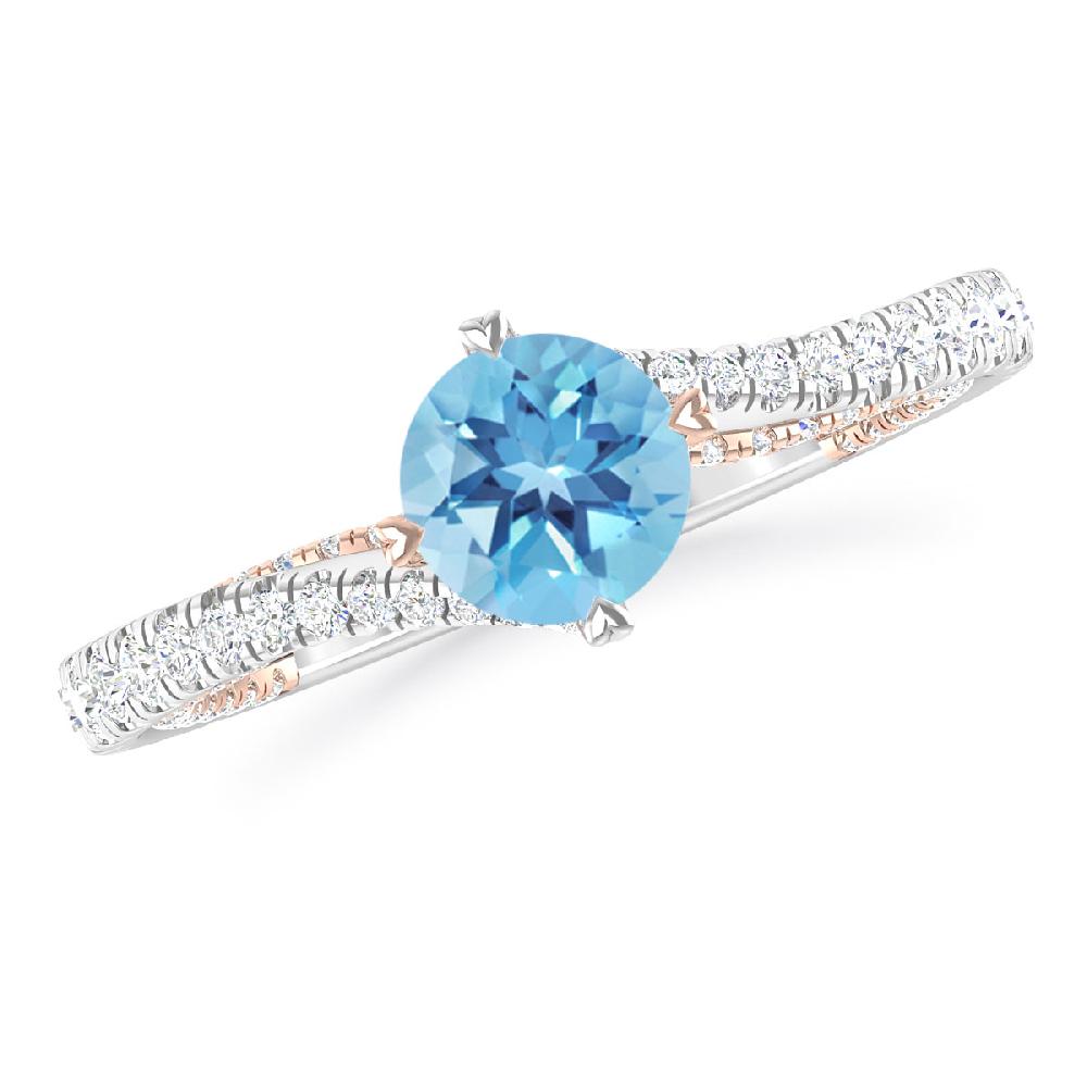 White Gold - Blue Topaz