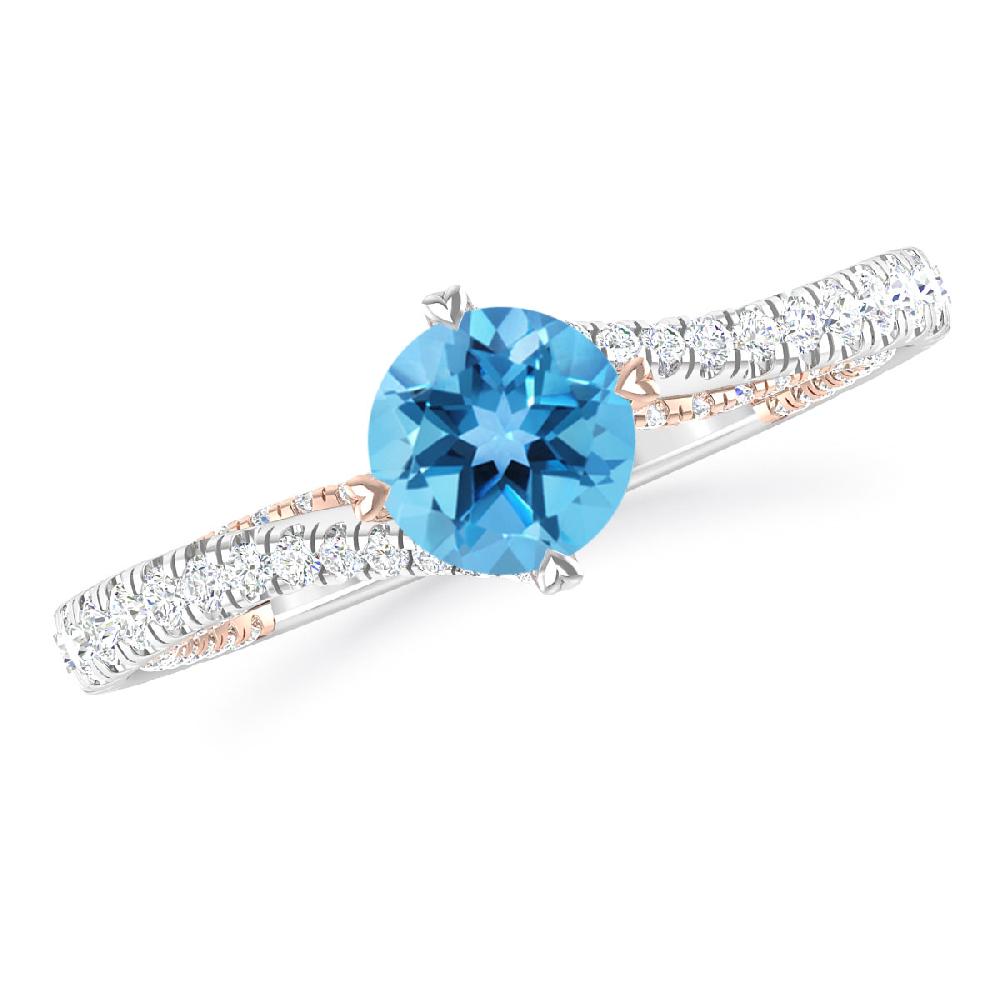 White Gold - Blue Topaz