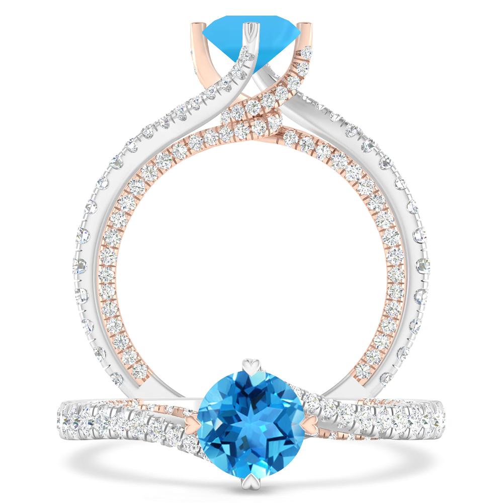 White Gold - Blue Topaz