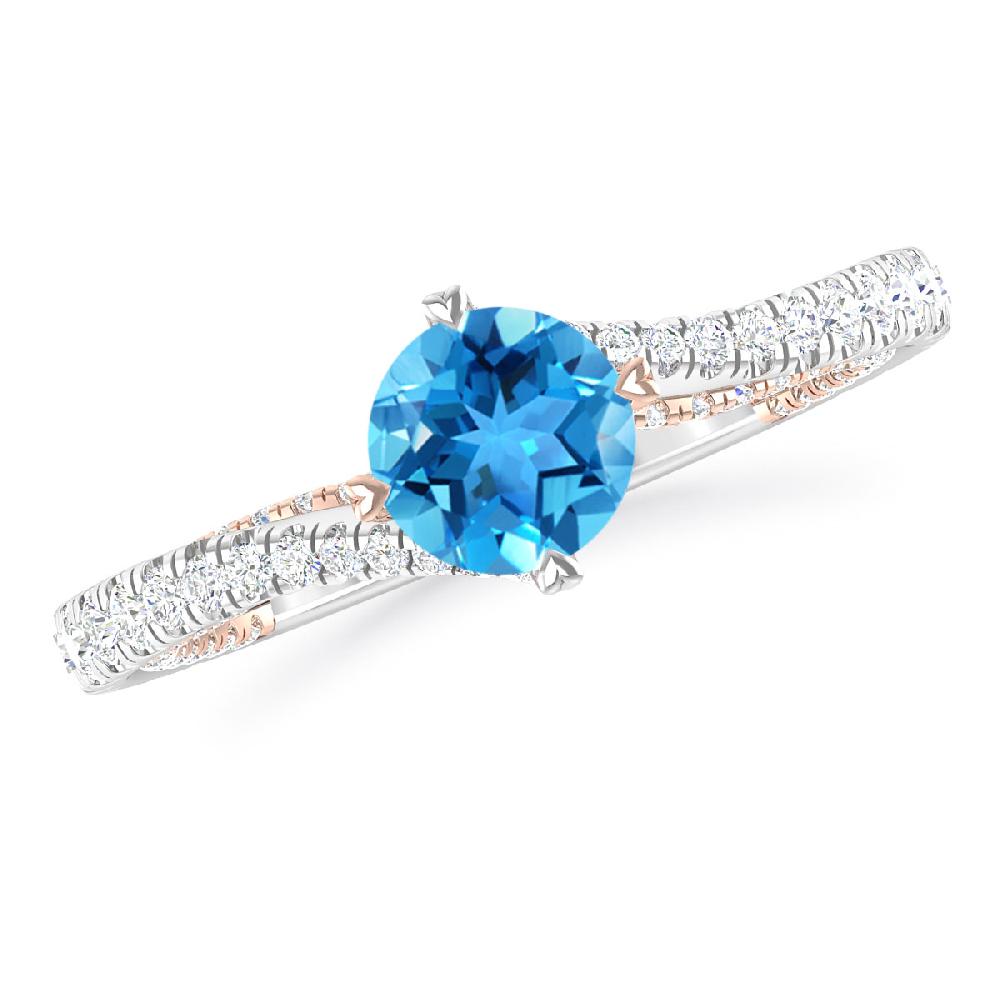 White Gold - Blue Topaz