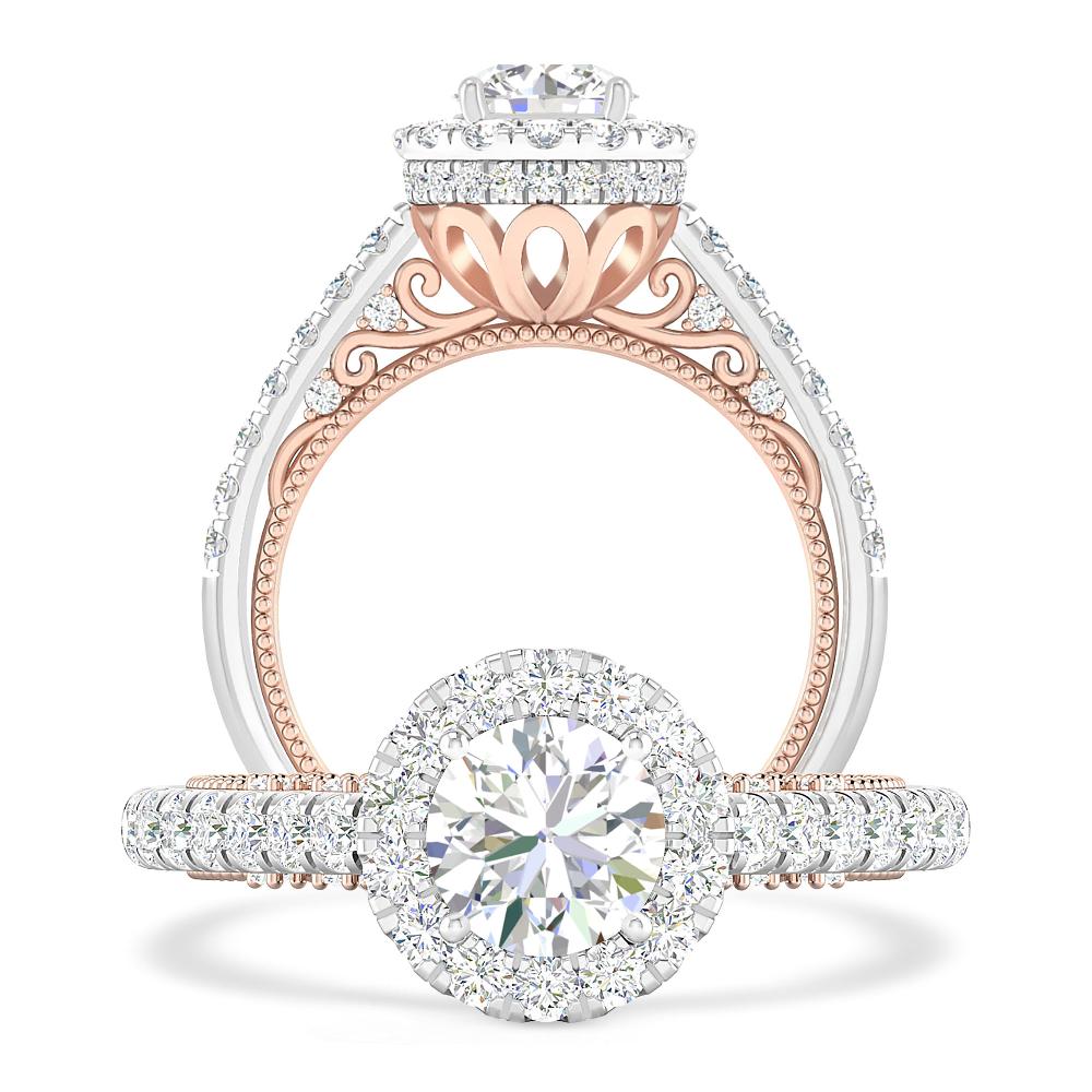 White Gold/Rose Gold - Diamond