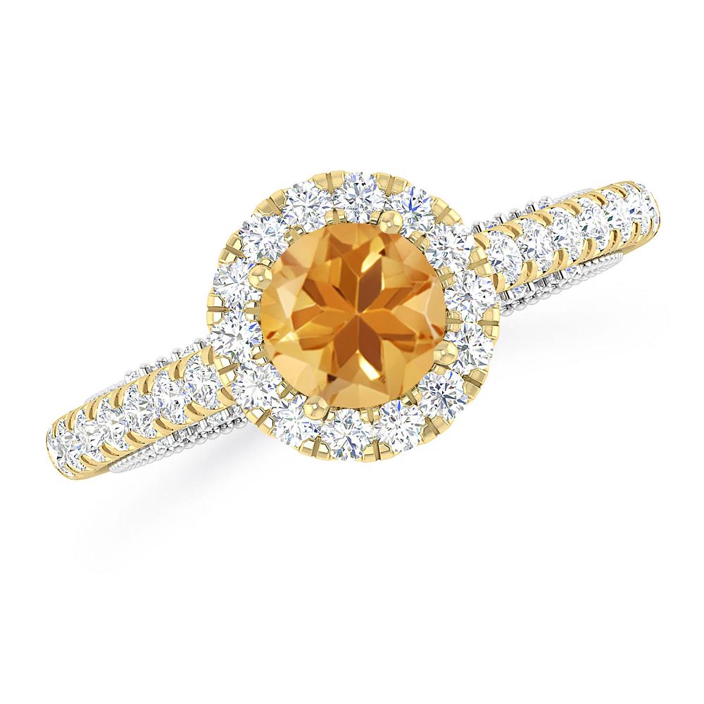 Yellow Gold/White Gold - Citrine