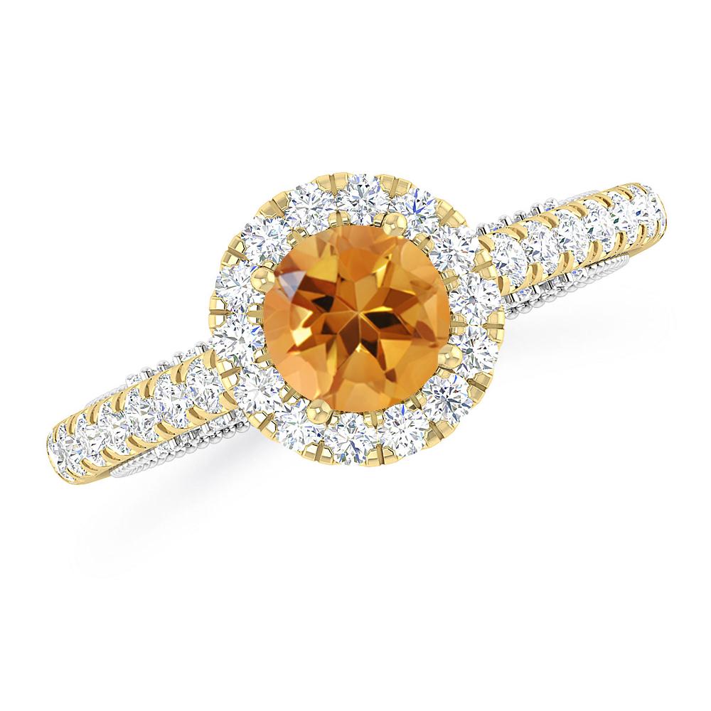 Yellow Gold/White Gold - Citrine