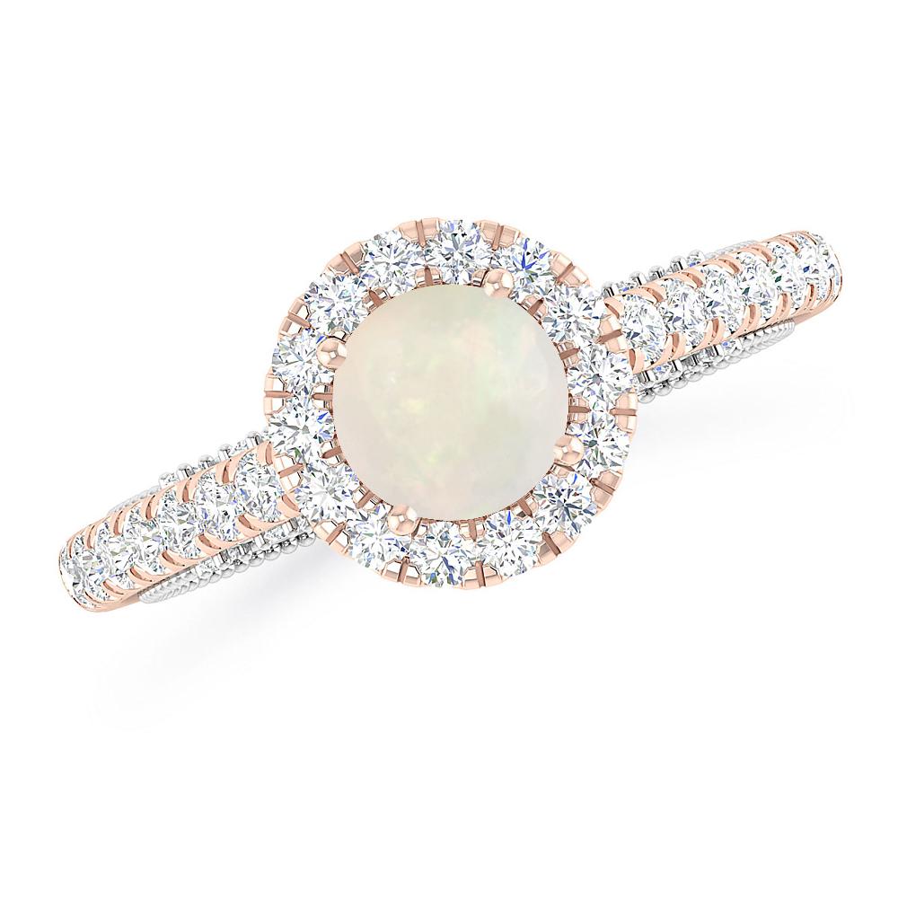 Rose Gold/White Gold - Opal